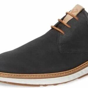 ECCO ST1 Hybrid Oxford Black Suede Shoes Mens EU 44 / US 10